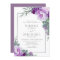 Elegant Purple & Silver Floral Eucalyptus Wedding