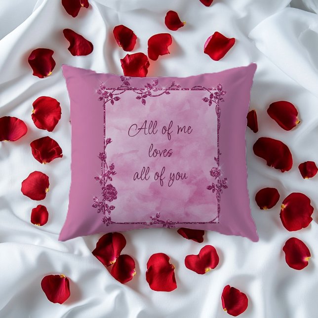 Elegant Purple Sparkle Frame Valentine  Cushion (Creator Uploaded)