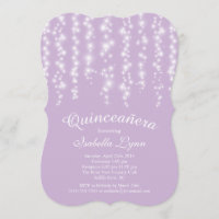 Elegant Purple Sparkling Lights Quinceañera Party
