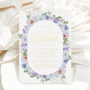 Elegant Purple Spring Floral Easter Brunch