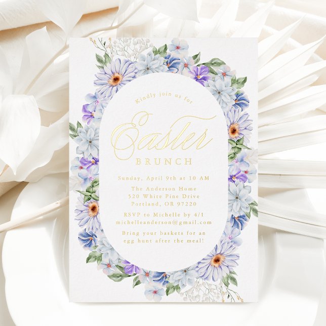 Elegant Purple Spring Floral Easter Brunch (Creator Uploaded)