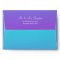 Elegant Purple Teal Return Address A7