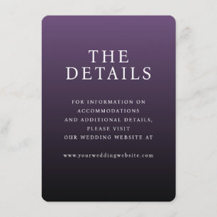 Elegant Purple Typographic Enclosure Card