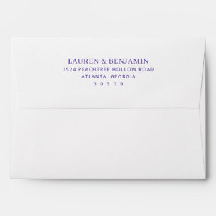 Elegant Purple Typographic Envelope