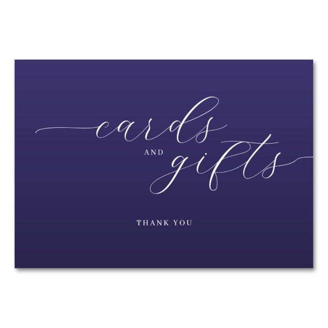 Elegant Purple Typographic Thank You Card (Front)