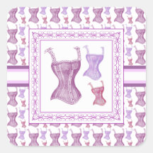 Elegant Purple Victorian Corsets with Lace Straps