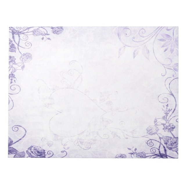Elegant Purple Vintage Notepad (Front)