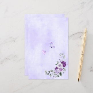 Elegant Purple Watercolor Floral