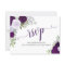Elegant Purple Watercolor Roses Wedding RSVP