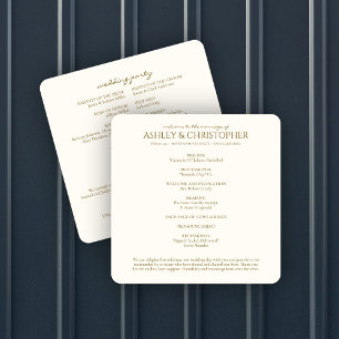 Elegant Purple Watercolor Wildflower Wedding Programme