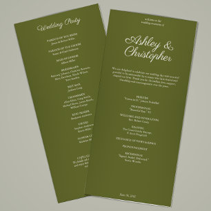 Elegant Purple Watercolor Wildflower Wedding Programme