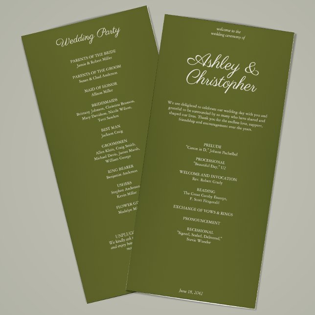 Elegant Purple Watercolor Wildflower Wedding Programme (Creator Uploaded)