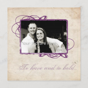 Elegant Purple Wedding Invitation