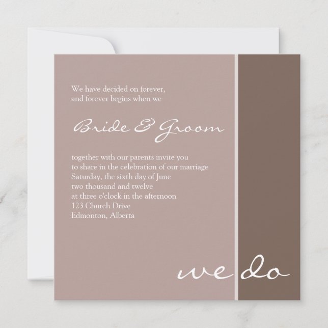 Elegant Purple Wedding Invitation (Front)