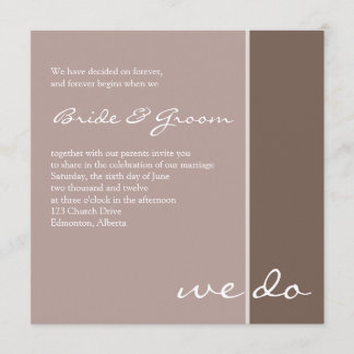 Elegant Purple Wedding Invitation