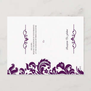 Elegant Purple Wedding Invite And RSVP