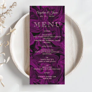 Elegant Purple Wedding Menu