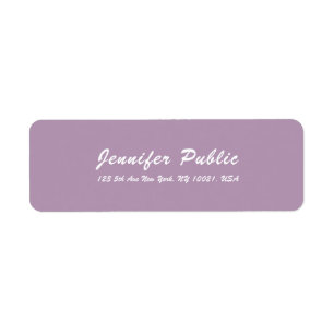 Elegant Purple White Modern Script Simple Template