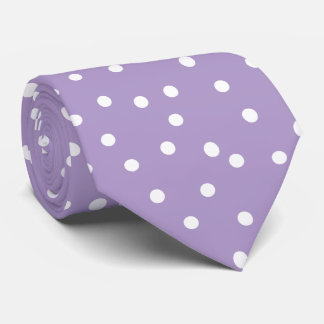 Elegant Purple White Polka Dots Groom Gift   Tie