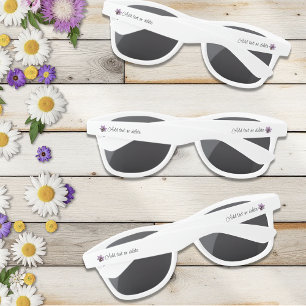Elegant Purple Yellow Flowers Honeycomb Bee Sunglasses