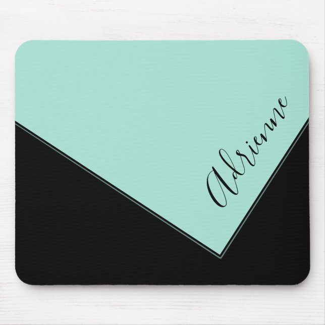 Elegant Purse Design Personalised Sea Green Mouse Pad (Front)