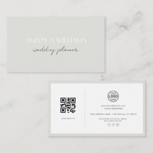Elegant QR Code Card Social Media Business Card