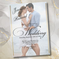 Elegant QR Code RSVP Photo Modern Wedding