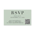 Elegant QR Code Sage Wedding RSVP