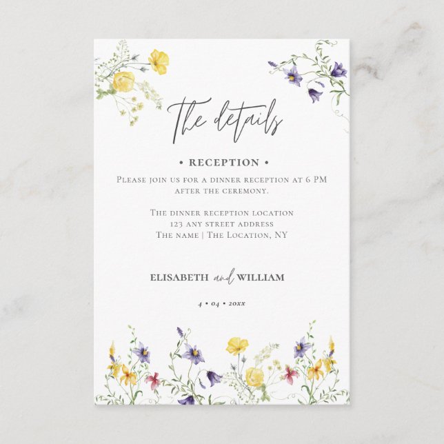 Elegant QR Code Wedding details Accommodation  Enclosure Card (Front)