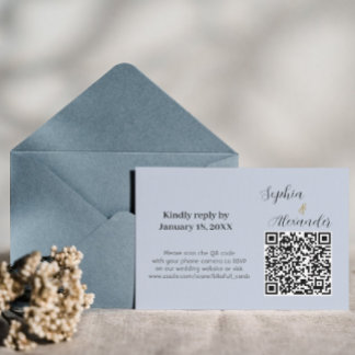 Elegant QR Code Wedding Invitation Card - Wedding 
