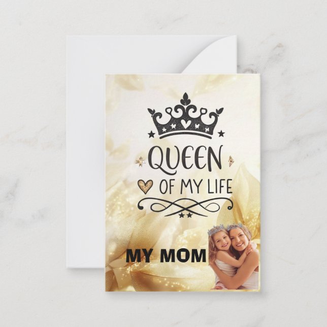 Elegant Queen of my Life-my mom  Card (Front)
