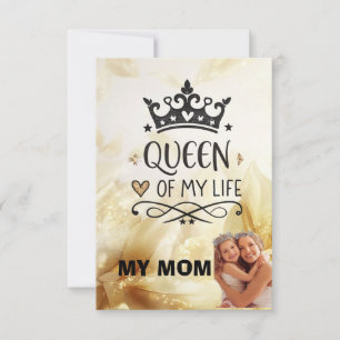 Elegant Queen of my Life-my mom Thank You Card