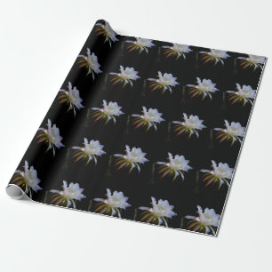 Elegant Queen of the Night Cactus Flower Wrapping Paper