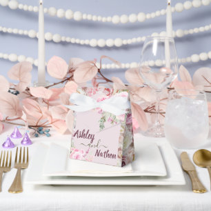 Elegant Queen Pink Floral Arch Summer wedding Favour Box