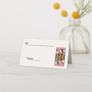 Elegant Queen Playing Card Red Hearts