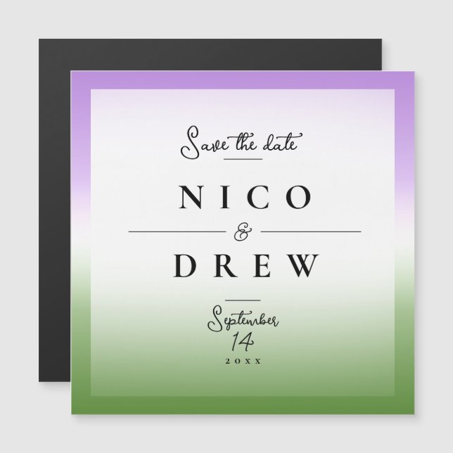 Elegant Queer Pride Wedding  (Front/Back)