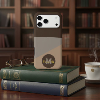 Elegant Quiet Luxury Brown & Beige Custom Name
