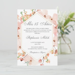 Elegant Quinceañera Invitation