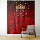 Elegant Quinceanera Photo Backdrop Tapestries