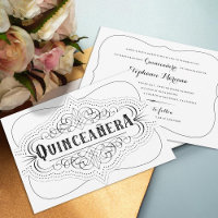Elegant Quinceañera South Western Black and White