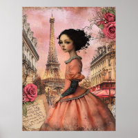 Elegant Quirky Victorian Gothic Girl In Paris
