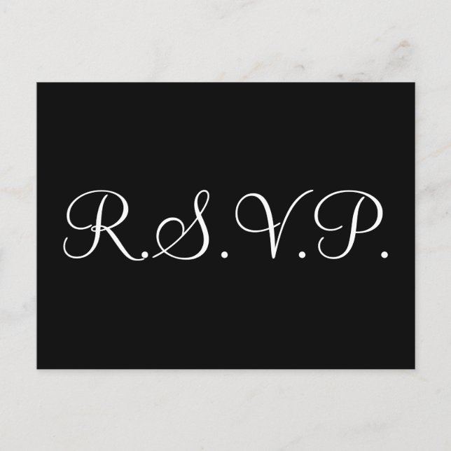 Elegant "R.S.V.P." Postcard (Front)