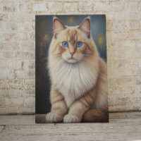 Elegant Ragdoll Cat Painting
