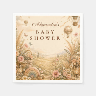 Elegant Rainbow Boho Baby Shower Napkin