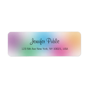 Elegant Rainbow Colours Modern Handwritten Templat