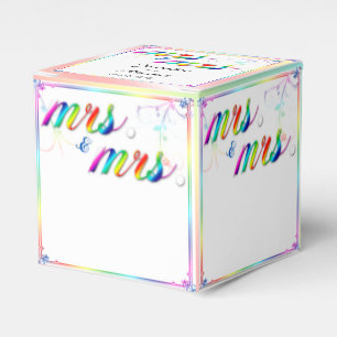 Elegant Rainbow Floral Wedding Favour Box
