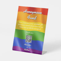 Elegant Rainbow Gay Men Wedding Honeymoon Fund