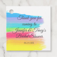 Elegant Rainbow Personalised Lesbian Bridal Shower