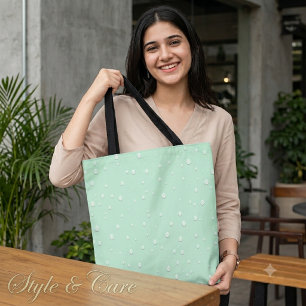 Elegant Raindrop Pattern Stylish Tote Bag Design