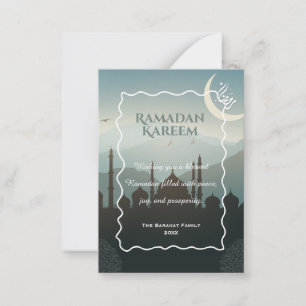 Elegant Ramadan Kareem Personalized Islamic greeti Card